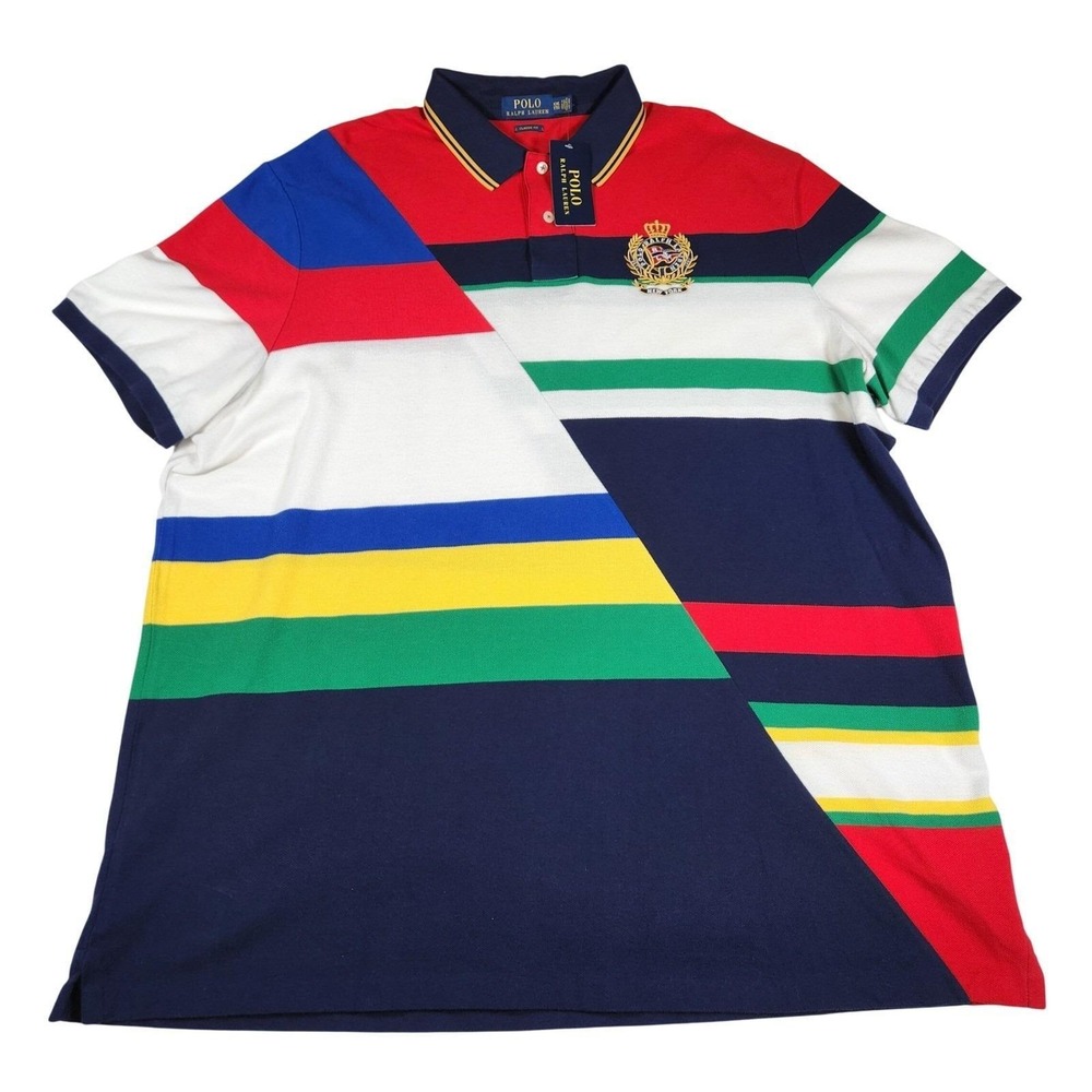 Polo Ralph Lauren Crest Rugby Shirt Multicolor Mens XXL NWOT
